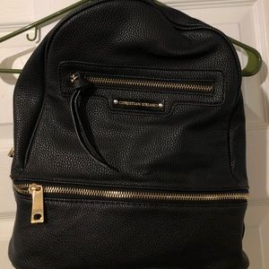 Mini black backpack